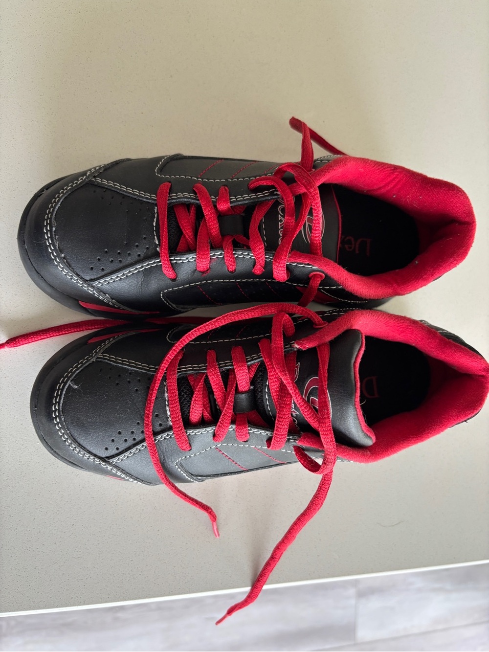 Dexter Black and Red Kids Sneakers
